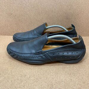 Timberland Mens Black Genuine Leather Slip-On Loafers Size 11.5 Comfort Zoned